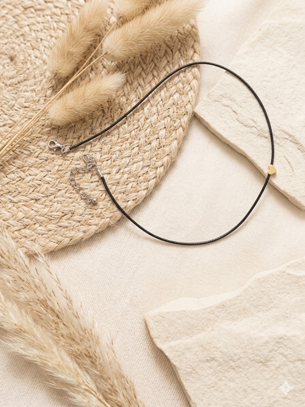 Boho Minimalist Gold Heart Choker ✨
